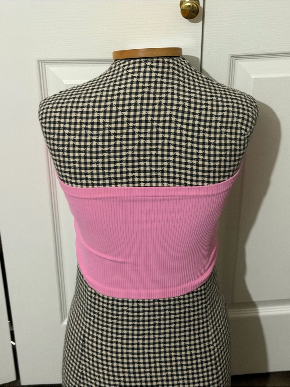 Pink Ribbed Bandeau - Picture 2 of 2